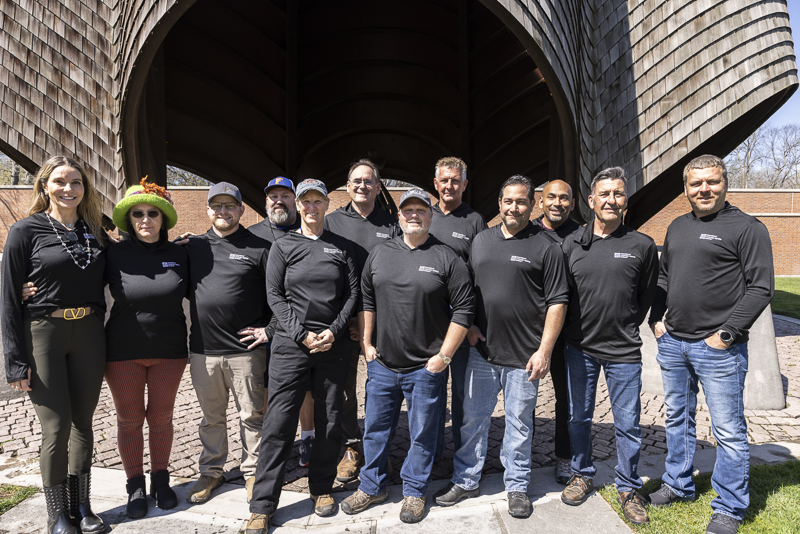 Carlos Castellano (third from right) with his ILLI 2023 team and mentors at the Roofless Church